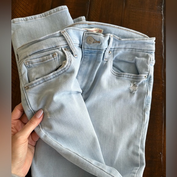 Levi’s Light Blue Jeans - 724 High Rise Straight Crop Size 29 - Picture 7 of 12